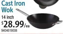 Restaurant Depot Cast Iron Wok offer