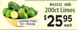 Restaurant Depot 200ct Limes offer