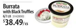 Restaurant Depot Burrata with Black Truffles offer
