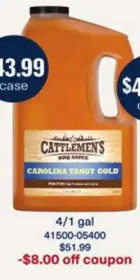 Restaurant Depot CATTLEMEN'S BBQ SAUCE offer