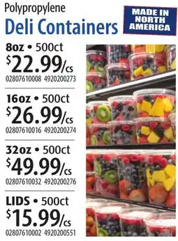 Restaurant Depot Polypropylene Deli Containers offer