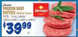 Restaurant Depot Jensen FROZEN BEEF PATTIES Yellow Cases offer