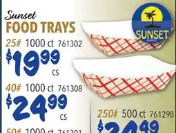 Restaurant Depot Sunset FOOD TRAYS offer