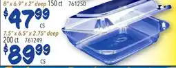 Restaurant Depot 8 x 6.9 x 2 deep 150 ct, 7.5 x 6.5 x 2.75 deep 200 ct offer