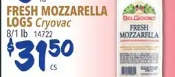 Restaurant Depot FRESH MOZZARELLA LOGS Cryovac offer