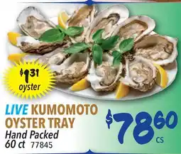 Restaurant Depot LIVE KUMOMOTO OYSTER TRAY offer