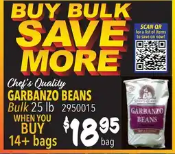 Restaurant Depot Chef's Quality GARBANZO BEANS offer