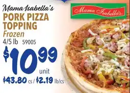 Restaurant Depot Mama Isabella's PORK PIZZA TOPPING offer