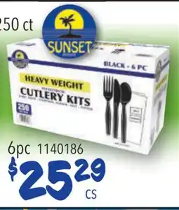 Restaurant Depot SUNSET-heavy weight cutlery kits offer