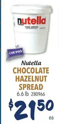Restaurant Depot Nutella CHOCOLATE HAZELNUT SPREAD offer