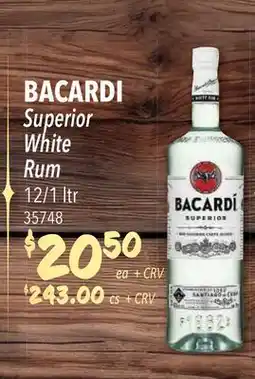 Restaurant Depot BACARDI Superior White Rum offer