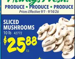 Restaurant Depot SLICED MUSHROOMS offer