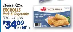 Restaurant Depot Water Lilies EGGROLLS Pork & Vegetable offer