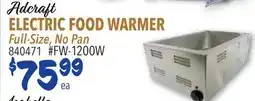 Restaurant Depot Adcraft ELECTRIC FOOD WARMER offer