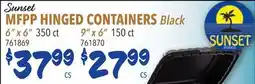 Restaurant Depot Sunset MFPP HINGED CONTAINERS Black offer