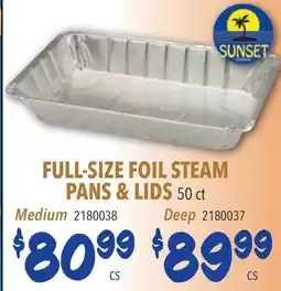 Restaurant Depot FULL-SIZE FOIL STEAM PANS & LIDS offer