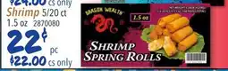 Restaurant Depot SHRIMP SPRING ROLLS offer