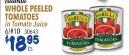 Restaurant Depot Isabella WHOLE PEELED TOMATOES in Tomato Juice offer