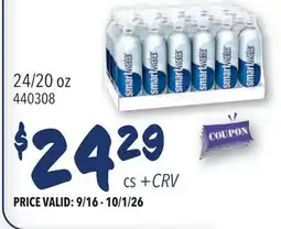 Restaurant Depot smartwater offer