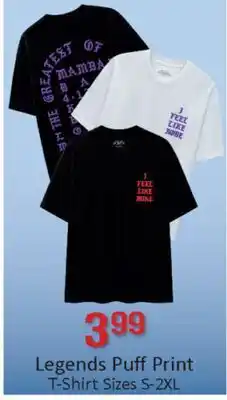 General Discount Legends Puff Print T-Shirt offer