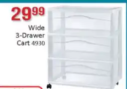 General Discount Wide 3-Drawer Cart 4930 offer