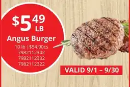 Restaurant Depot Angus Burger offer