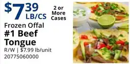 Restaurant Depot Frozen Offal #1 Beef Tongue offer