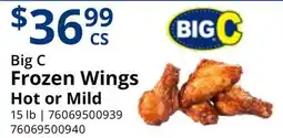 Restaurant Depot Big C Frozen Wings Hot or Mild offer