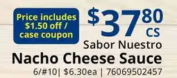 Restaurant Depot Sabor Nuestro Nacho Cheese Sauce offer