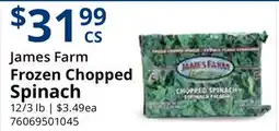 Restaurant Depot James Farm Frozen Chopped Spinach offer