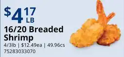 Restaurant Depot 16/20 Breaded Shrimp offer