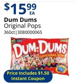 Restaurant Depot Dum Dums Original Pops offer