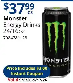 Restaurant Depot Monster Energy Drinks offer