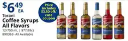 Restaurant Depot Torani Coffee Syrups All Flavors offer