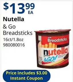 Restaurant Depot Nutella & Go Breadsticks offer