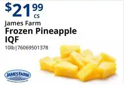 Restaurant Depot James Farm Frozen Pineapple IQF offer