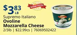 Restaurant Depot Supremo Italiano Ovoline Mozzarella Cheese offer