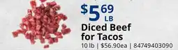 Restaurant Depot Diced Beef for Tacos offer