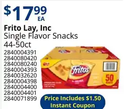 Restaurant Depot Frito Lay, Inc Single Flavor Snacks offer