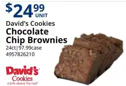 Restaurant Depot David's Cookies Chocolate Chip Brownies offer