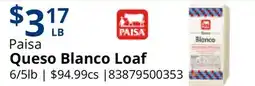 Restaurant Depot Queso Blanco Loaf offer