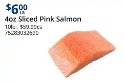 Restaurant Depot 4oz Sliced Pink Salmon offer