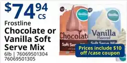 Restaurant Depot Frostline Chocolate or Vanilla Soft Serve Mix offer