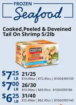 Restaurant Depot Cooked, Peeled & Deveined Tail On Shrimp offer