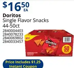 Restaurant Depot Doritos Single Flavor Snacks offer
