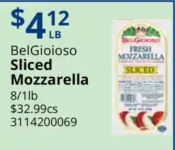 Restaurant Depot BelGioioso Sliced Mozzarella offer