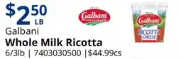 Restaurant Depot Galbani Whole Milk Ricotta offer