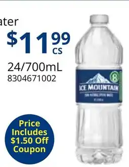Restaurant Depot Ice Mountain Water offer