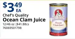 Restaurant Depot Chef's Quality Ocean Clam Juice offer