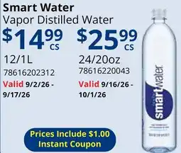 Restaurant Depot Smart Water Vapor Distilled Water offer